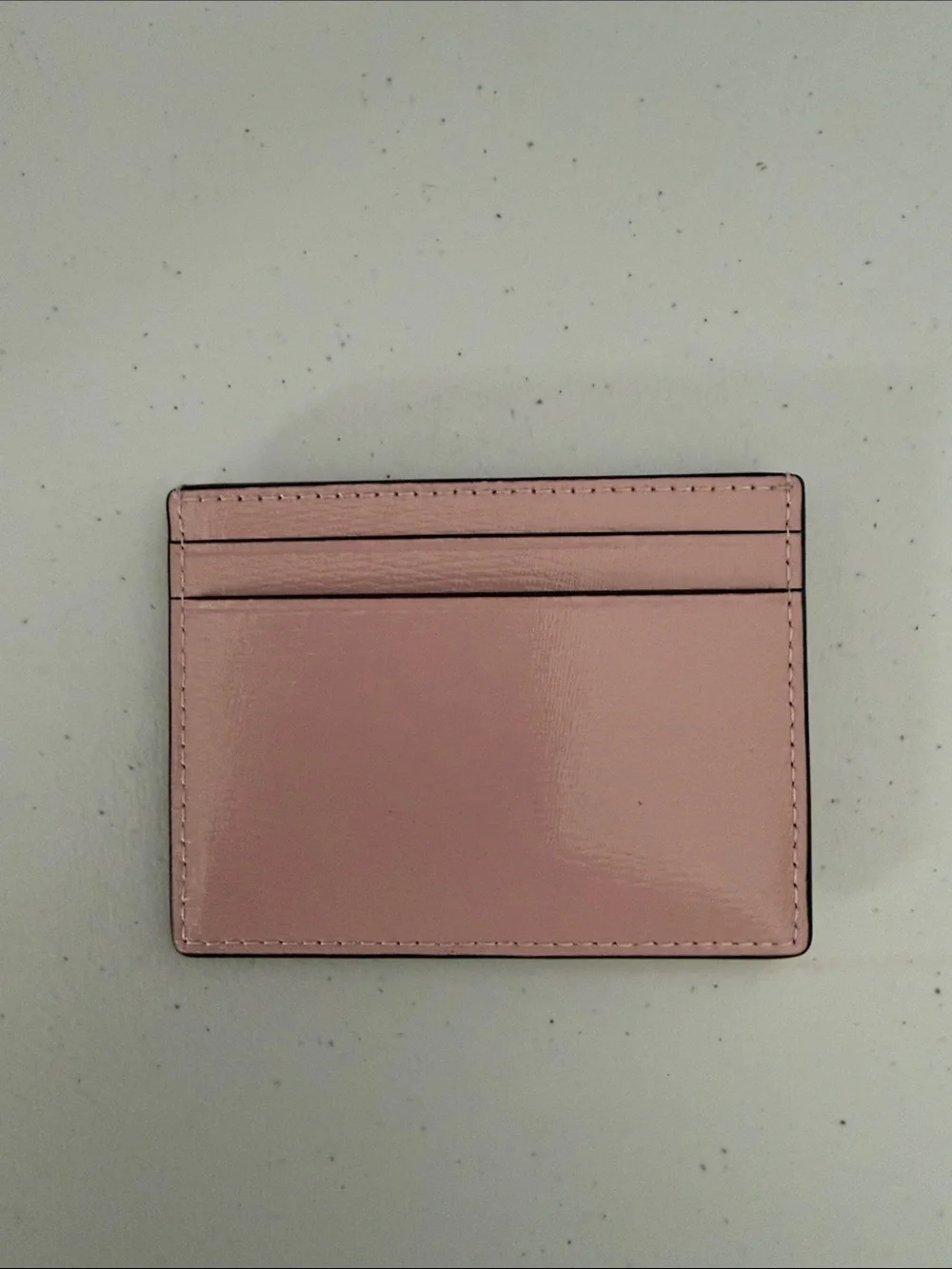 kate spade Pink Leather Card Case with Gold Logo